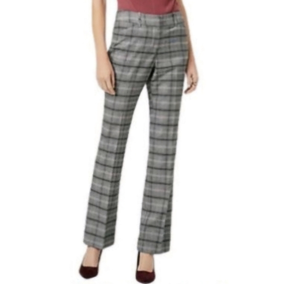 Le Chateau modern fit plaid dress  pants with slight flare sz 12 NWT - Picture 1 of 15